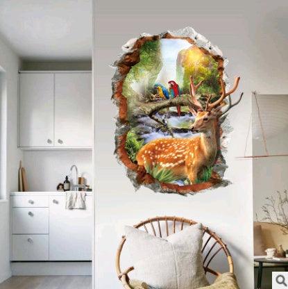 Three-dimensional 3D wall stickers, hole painting, landscape - Dreamy-Designs Store Online