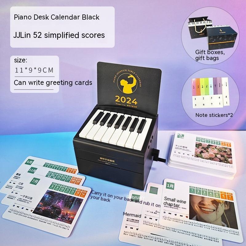 Taylor Piano Calendar 2025 Mini Piano Calendar (Desktop Ornament) / 27 Music Calendar Cards / 52 Songs / USB Rechargeable / 5 Instrument Sounds / Gifts for Music Fans - Dreamy-Designs Store Online