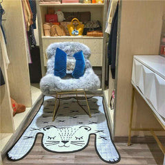 Soft Cotton Baby Play Mat / Kids Carpet / White Tiger Plush Rug (L: 130x190cm, S: 100x140cm) - Decorative Floor Mat for Living Room & Children's Development - Dreamy-Designs Store Online