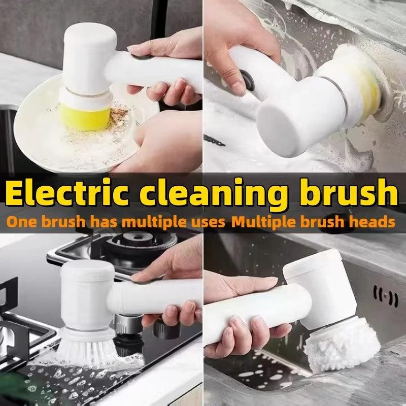 Electric Cleaning Brush 4 In 1 Spinning Scrubber (Handheld; Cordless; Portable) - 360° Rotating Power Cleaner For Home & Bathroom - Dreamy-Designs Store Online