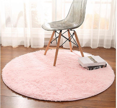 Fluffy Round Shaggy Rugs - 9 Colors, 1.77" Thick Pile - Dreamy-Designs Store Online