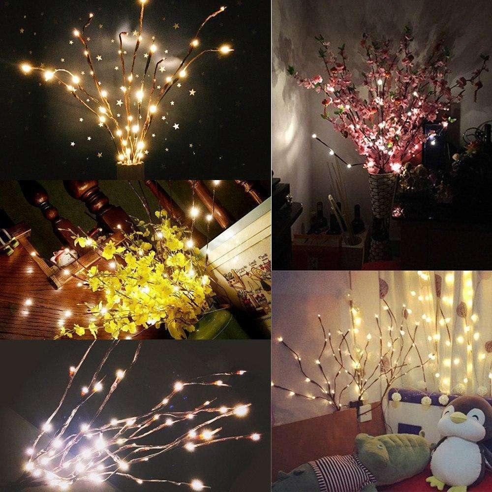 20LED Twigs Light String Decoration (75CM) / Battery-Operated / 5 Branches / Perfect for Parties, Weddings, Festivals / Indoor Decor - Dreamy-Designs Store Online