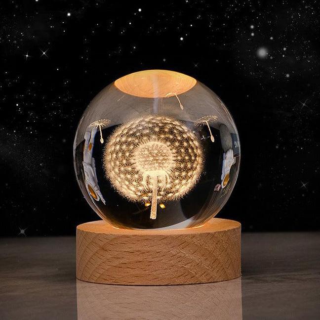 6 Designs: 3D Planet Crystal Ball Night Lamp | Cosmic Wonder - Dreamy-Designs Store Online