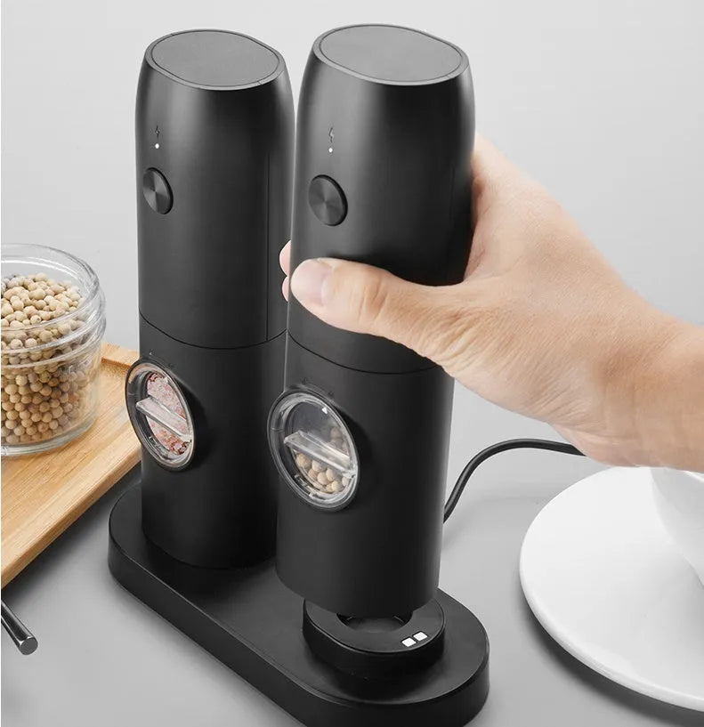 Electric Kitchen Household Grinder (Black) - ABS Material / Type-C Fast Charging / Ceramic Core / Adjustable Grind Settings - Dreamy-Designs Store Online