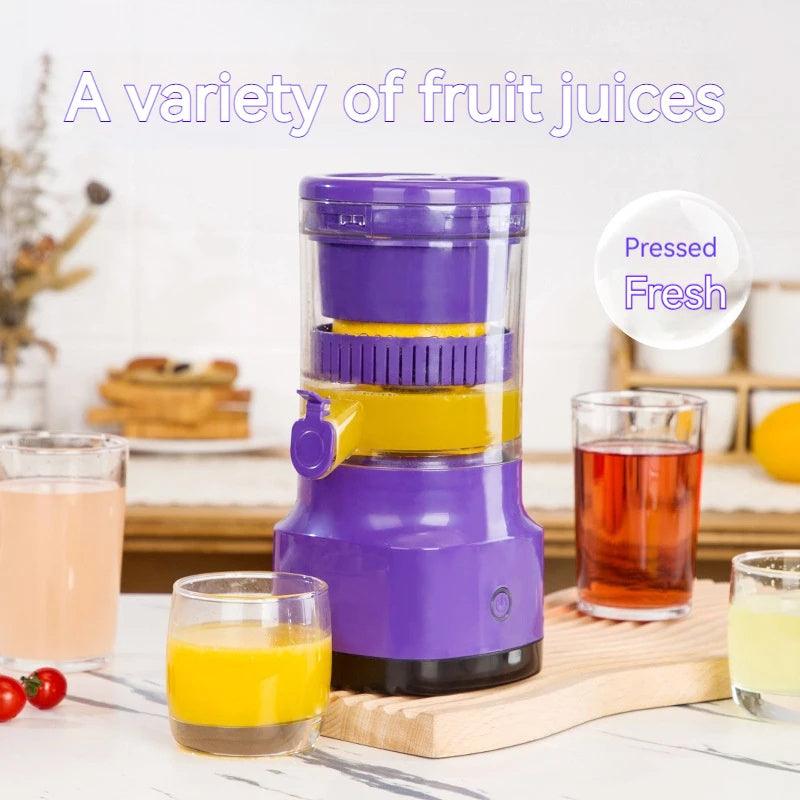 Electric Orange Juicer, USB Rechargeable Portable Blender (400ml) - Citrus Squeezer for Lemons, Limes, Grapefruits / Purple, 2400mAh Dual Battery - Dreamy-Designs Store Online