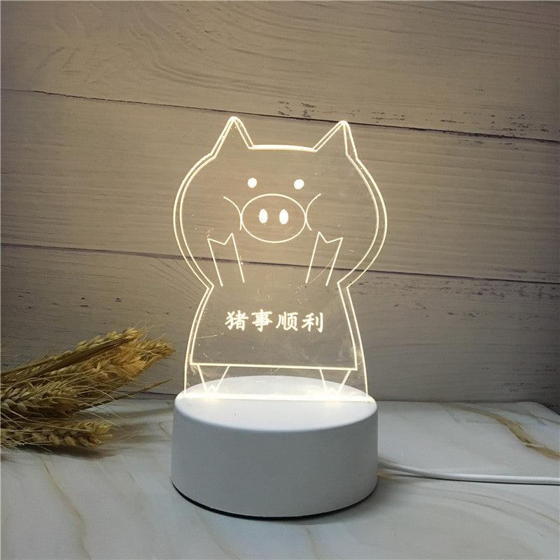 3D LED Lamp Creative Energy Saving Cartoon Night Light (Desktop/Bedside/Baby Room/Corridor) - Soft Bright Lighting With Durable Base - Dreamy-Designs Store Online