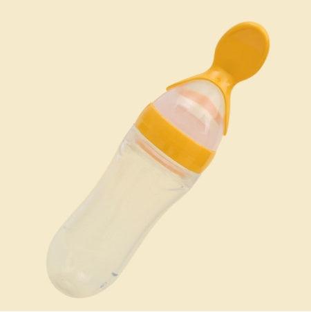 Safe 90ml Silicone Baby Feeding Spoon | Heat-Resistant - Dreamy-Designs Store Online