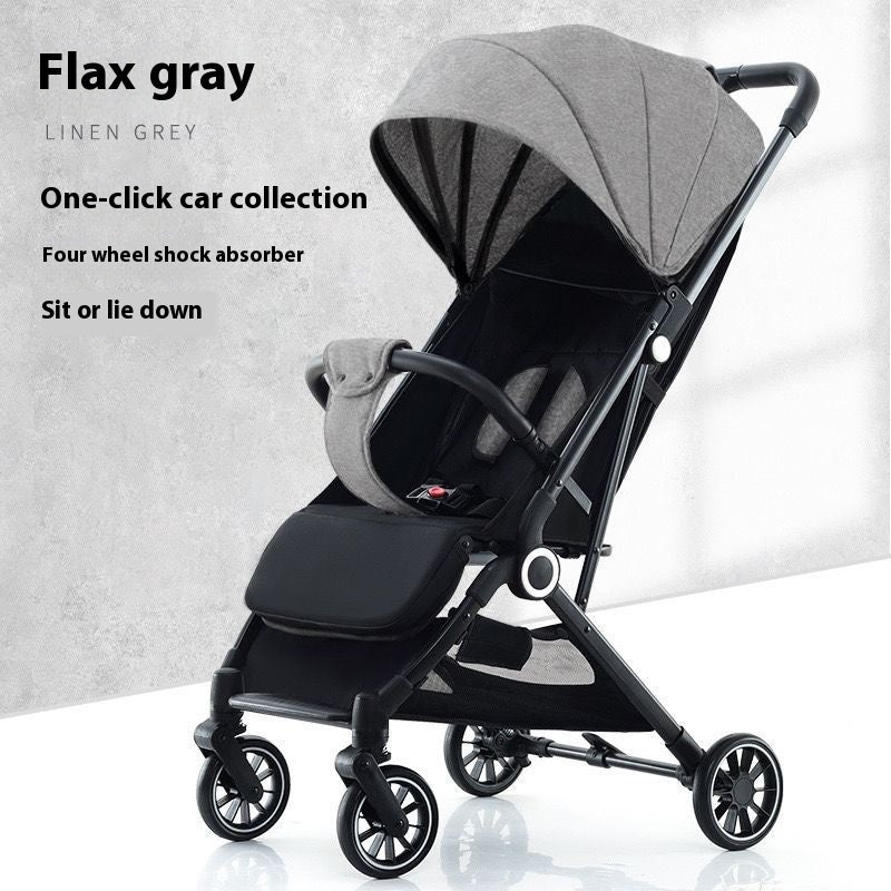 Pull Rod Type Summer Ultra-light Stroller Four Minus: Reversible, One-Click Folding, Multi-Color Stroller (With Trolley & Gifts) - Dreamy-Designs Store Online