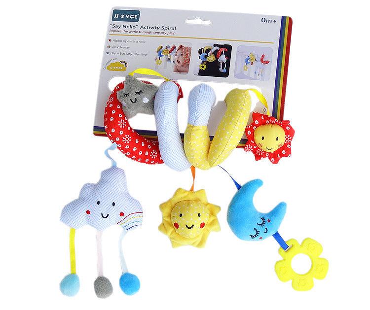 Star Moon Baby Rattle: 6-in-1 Sensory Toy for Infants - Dreamy-Designs Store Online