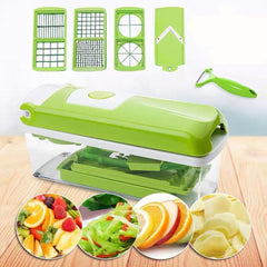 12pcs Multifunctional Vegetable Chopper (Handle Food Grate, Slicer, Dicer) // Kitchen Gadget for Chopping, Slicing, Dicing // All-in-One Manual Food Processor - Dreamy-Designs Store Online