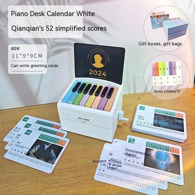 Taylor Piano Calendar 2025 Mini Piano Calendar (Desktop Ornament) / 27 Music Calendar Cards / 52 Songs / USB Rechargeable / 5 Instrument Sounds / Gifts for Music Fans - Dreamy-Designs Store Online