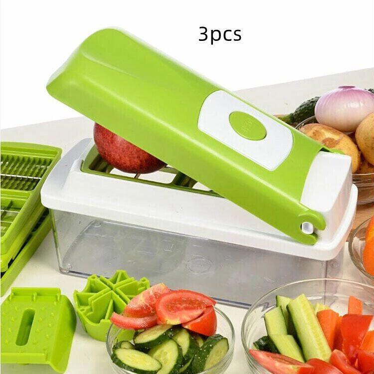 12pcs Multifunctional Vegetable Chopper (Handle Food Grate, Slicer, Dicer) // Kitchen Gadget for Chopping, Slicing, Dicing // All-in-One Manual Food Processor - Dreamy-Designs Store Online