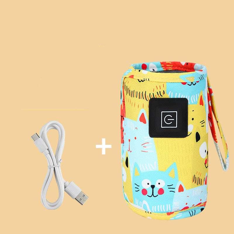 Milk Bottle Insulation Sleeve USB Three Gear Heating (Portable Use) / Mechanical Operation / 5V Rated Voltage / 9W Rated Power / 4 Color Options - Dreamy-Designs Store Online