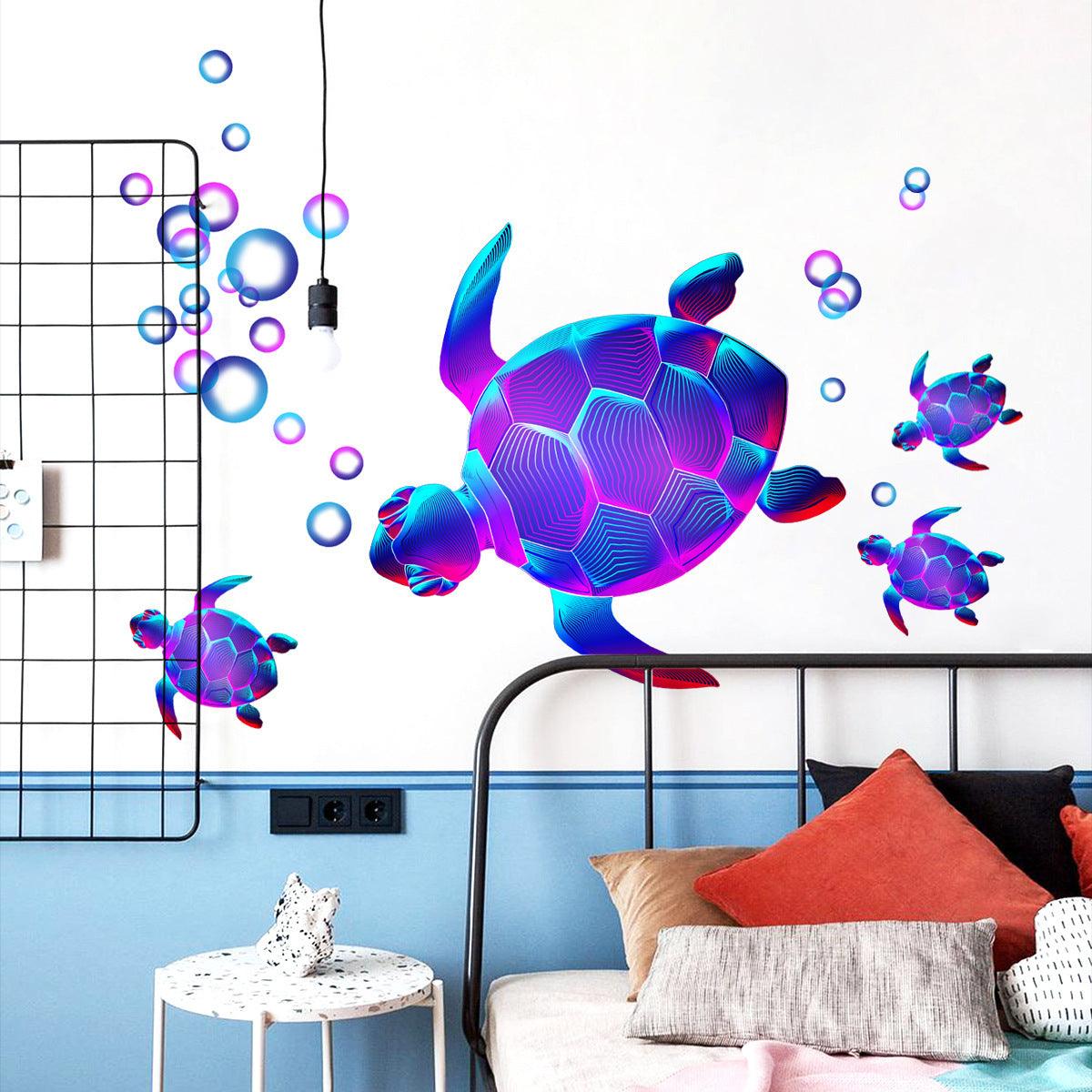 Creative Luminous Turtle Wall Stickers: 21x29 cm Kitchen Decor - Dreamy-Designs Store Online