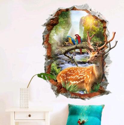 Three-dimensional 3D wall stickers, hole painting, landscape - Dreamy-Designs Store Online