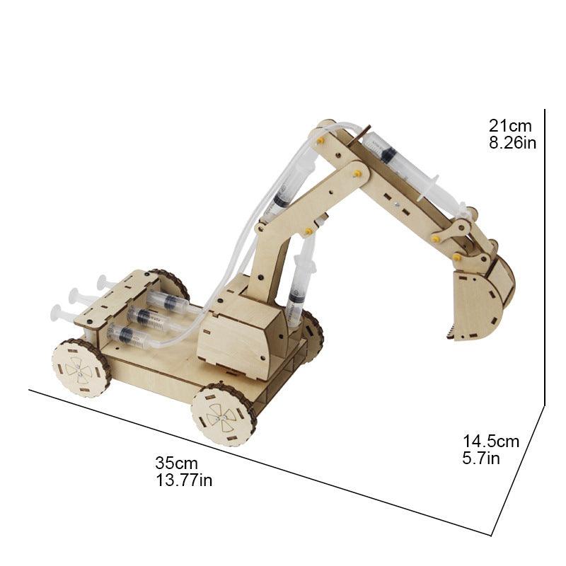 Hydraulic Excavator STEM Kit: 3-in-1 DIY Science Toy for Kids - Dreamy-Designs Store Online