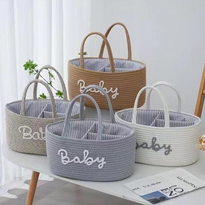 Versatile Cotton Storage Baskets: 4 Colors Available - Dreamy-Designs Store Online