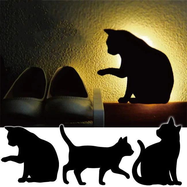 LED Animal Dog Cat Night Light Kitten Smart Sound Sensor Control Wall Lamp Home Corridor Balcony Night Lamp Baby Kids Sleep Lamp - Dreamy-Designs Store Online