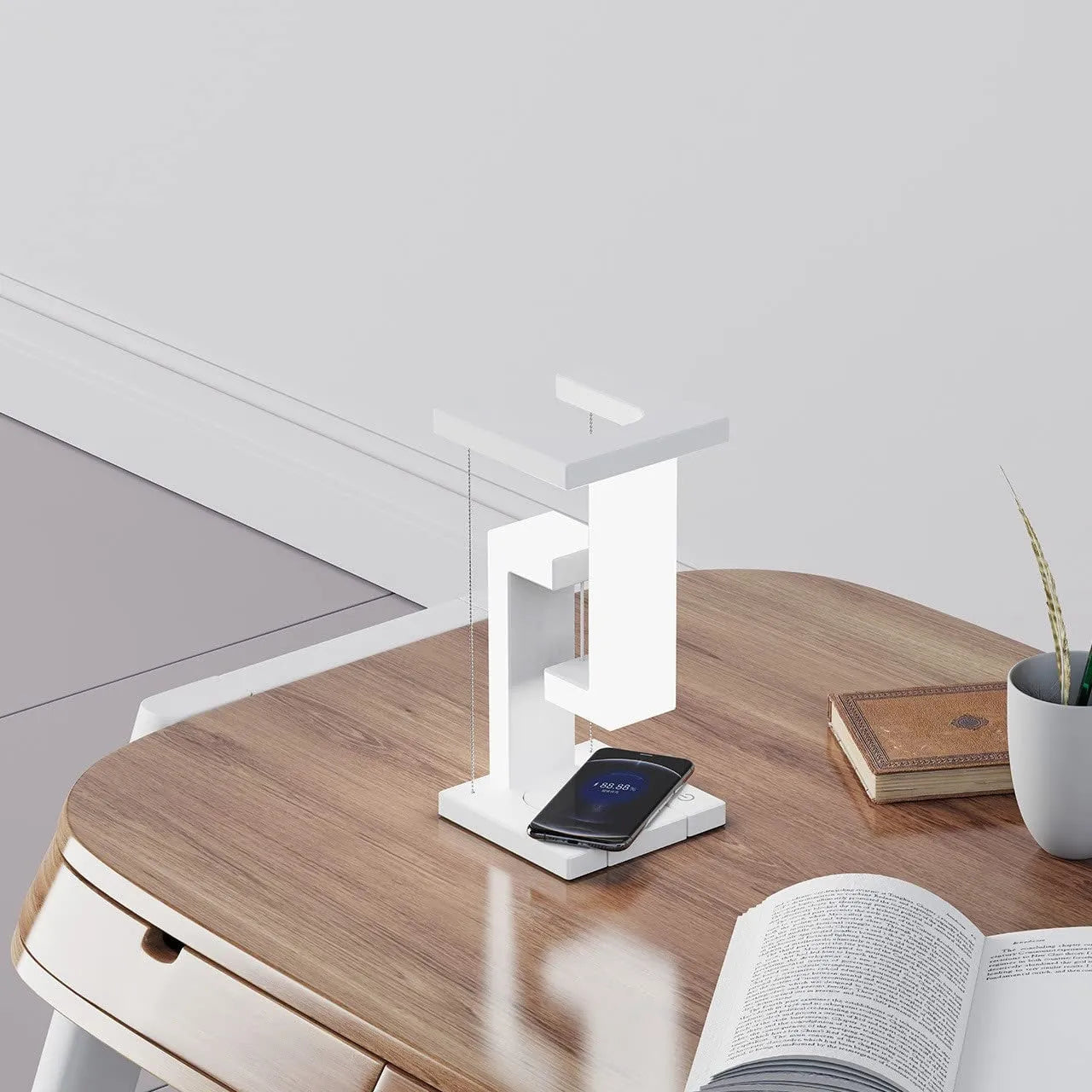 Creative Wireless Charging Suspension Table Lamp (Magnetic Floating, LED Night Light, Eye Protection, Modern Design) for Home/Office/Bedroom - Dreamy-Designs Store Online