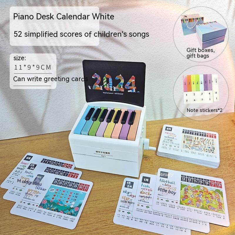 Taylor Piano Calendar 2025 Mini Piano Calendar (Desktop Ornament) / 27 Music Calendar Cards / 52 Songs / USB Rechargeable / 5 Instrument Sounds / Gifts for Music Fans - Dreamy-Designs Store Online