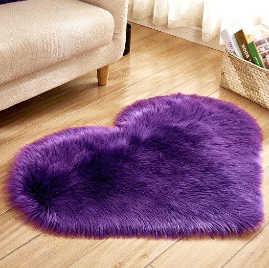 Heart-Shaped Plush Rugs: 3 Sizes for Soft Home Decor - Dreamy-Designs Store Online