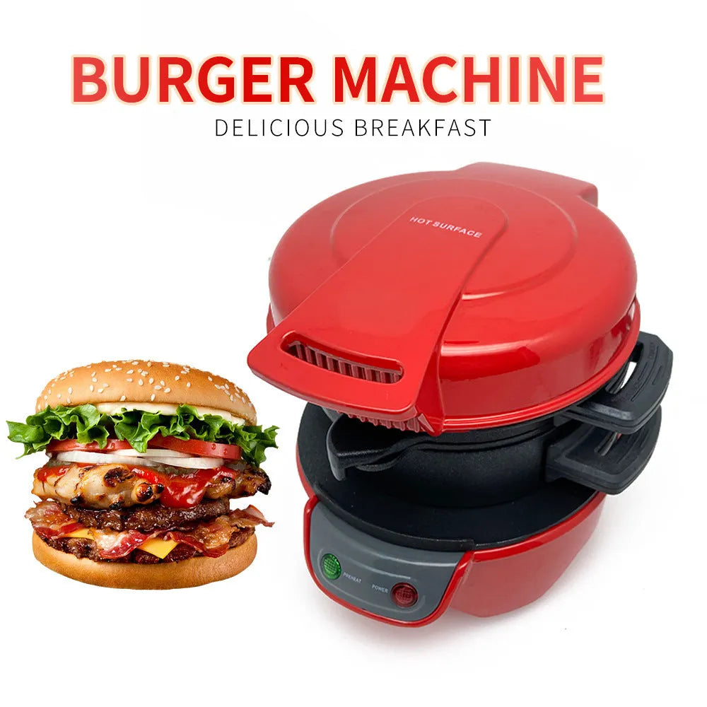 Household 3-in-1 Breakfast Machine (Sandwich Maker/Egg Cooker/Waffle Iron) - Multi-Function Electric Appliance (750W) - Available in Bright Red, Orange, Silver Gray - Dreamy-Designs Store Online