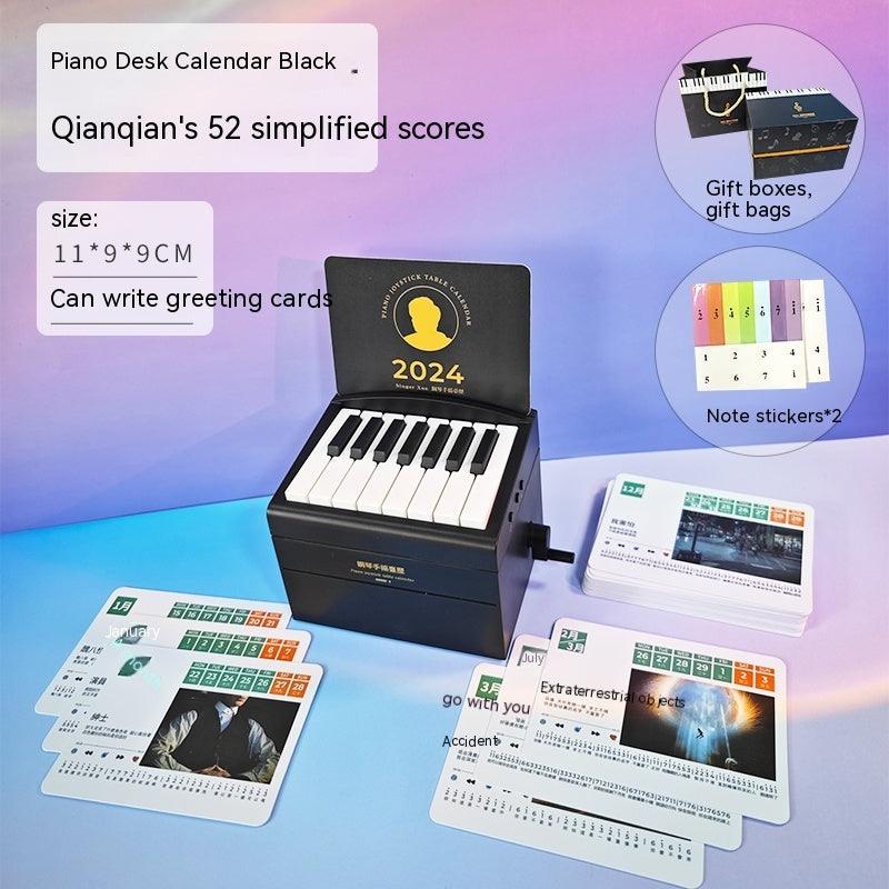 Taylor Piano Calendar 2025 Mini Piano Calendar (Desktop Ornament) / 27 Music Calendar Cards / 52 Songs / USB Rechargeable / 5 Instrument Sounds / Gifts for Music Fans - Dreamy-Designs Store Online