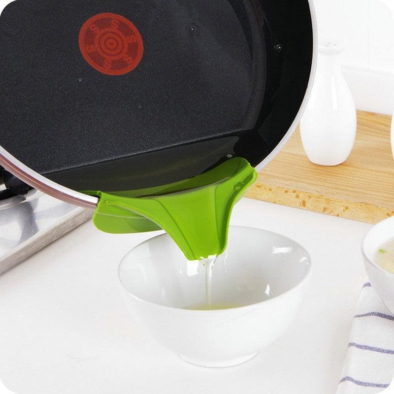 Silicone Soup Funnel Kitchen Gadget Tool (Green) // Pour Without Spills // Food-Grade Material // Easy to Use and Clean // - Dreamy-Designs Store Online