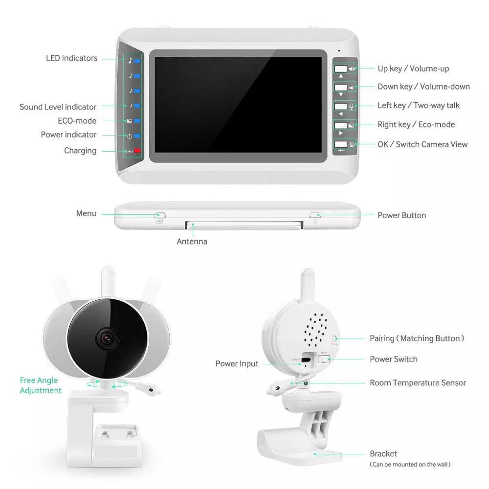 Wireless HD Baby Two-way Voice Intercom Monitor - Dreamy-Designs Store Online