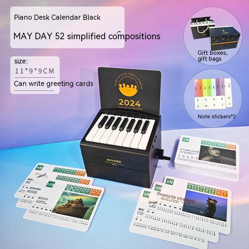 Taylor Piano Calendar 2025 Mini Piano Calendar (Desktop Ornament) / 27 Music Calendar Cards / 52 Songs / USB Rechargeable / 5 Instrument Sounds / Gifts for Music Fans - Dreamy-Designs Store Online