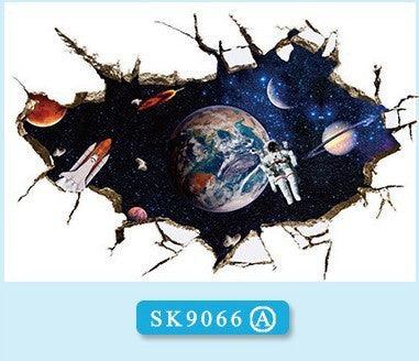 Space Planet Wall Stickers Bedroom Living Room Ceiling Decoration Stickers 3D Stereo - Dreamy-Designs Store Online