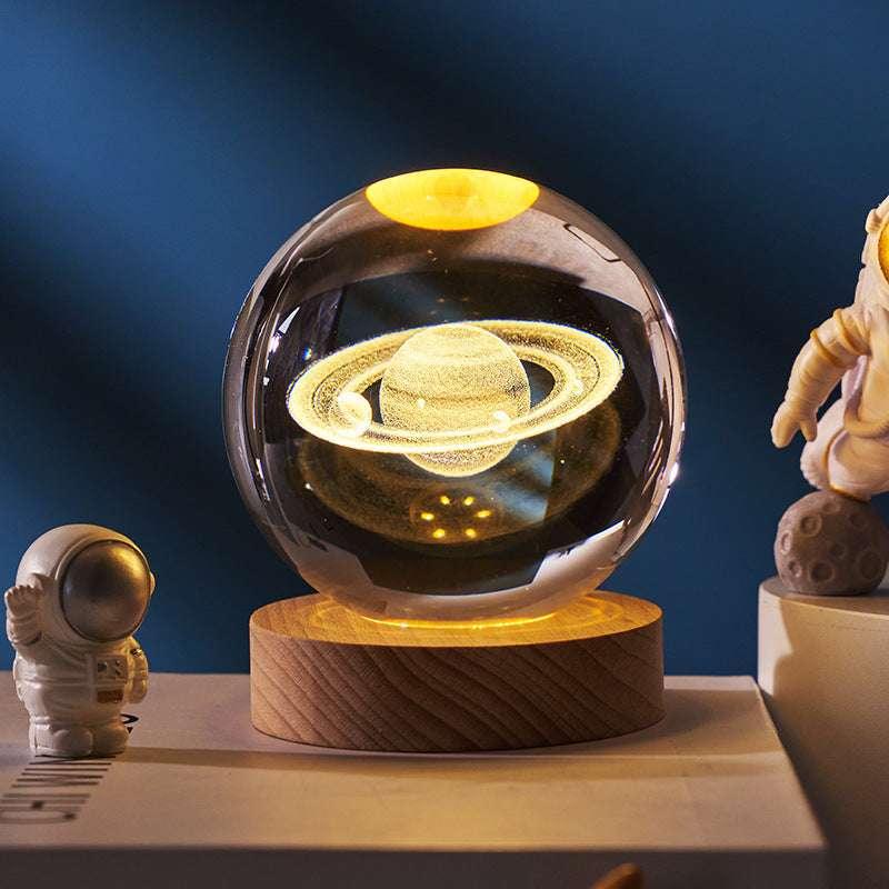 6 Designs: 3D Planet Crystal Ball Night Lamp | Cosmic Wonder - Dreamy-Designs Store Online