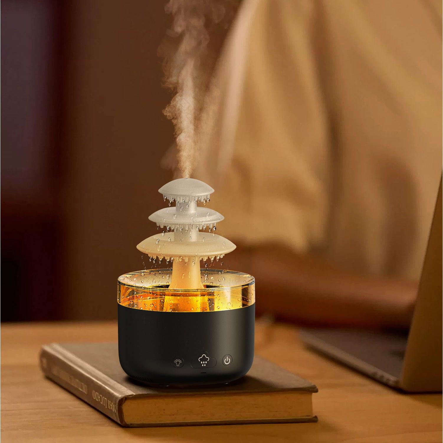 New Cloud Rain Air Humidifier Essential Oil Aromatherapy Diffuser USB Mute Mist Air Humidifier With Colorful Light - Dreamy-Designs Store Online