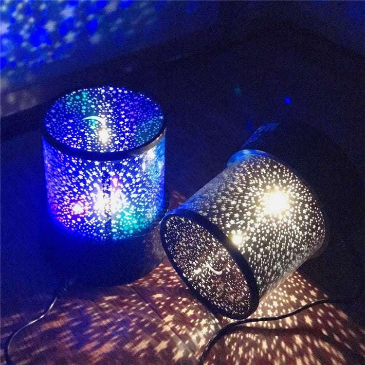 LED Night Light Projector Lamp (Colorful Star Light) / Auto Flashing / Multi-Colors / Battery Powered / Random Color - Dreamy-Designs Store Online