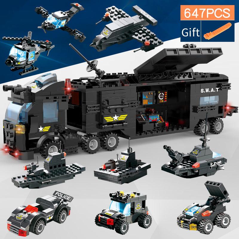 Military aircraft carrier police building blocks - Dreamy-Designs Store Online