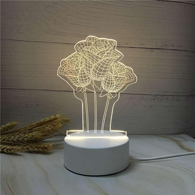 3D LED Lamp Creative Energy Saving Cartoon Night Light (Desktop/Bedside/Baby Room/Corridor) - Soft Bright Lighting With Durable Base - Dreamy-Designs Store Online