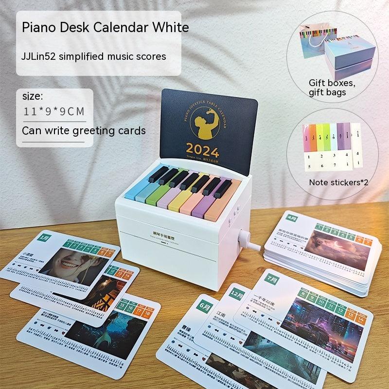 Taylor Piano Calendar 2025 Mini Piano Calendar (Desktop Ornament) / 27 Music Calendar Cards / 52 Songs / USB Rechargeable / 5 Instrument Sounds / Gifts for Music Fans - Dreamy-Designs Store Online