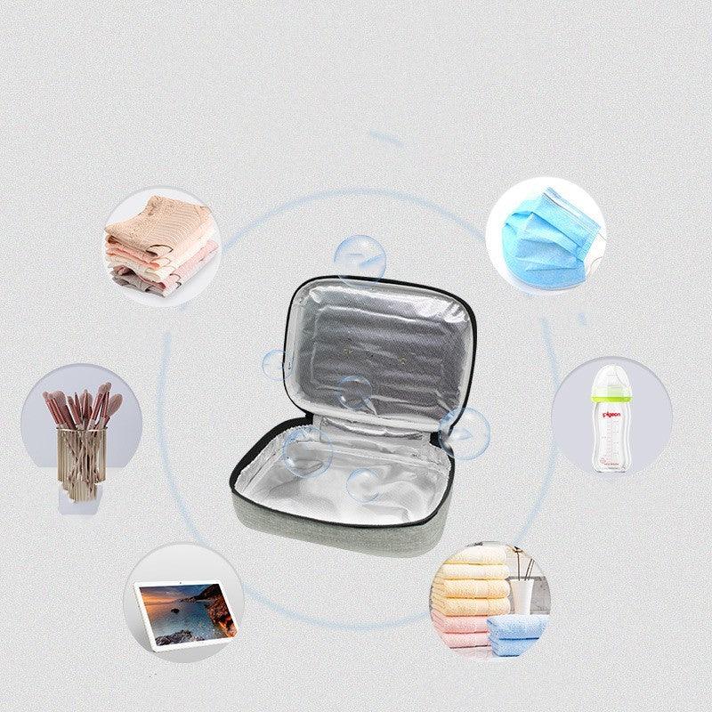 UV Sterilizer Disinfection Package - Mummy Bag With Built-In Sanitizer (Gray, 280 * 220 * 70mm) / Portable UV Light Disinfection / 10-Minute Cycle / 275nm Wavelength / USB Rechargeable - Dreamy-Designs Store Online