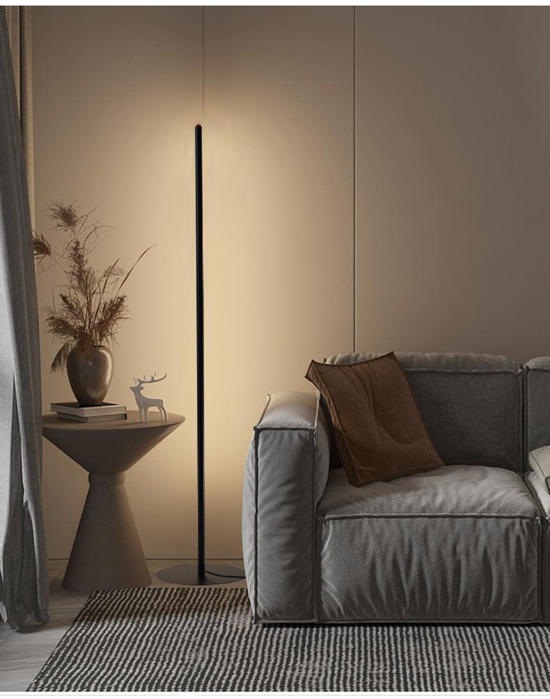 Simple LED Floor Lamp (25cm/50cm/100cm) - Modern Aluminum Alloy Vertical Light For Living Room, Bedroom, Hotel (With/Without Remote Control) - Dreamy-Designs Store Online