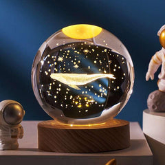 6 Designs: 3D Planet Crystal Ball Night Lamp | Cosmic Wonder - Dreamy-Designs Store Online