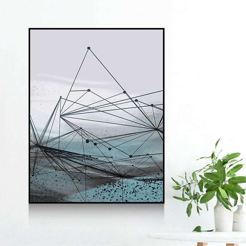 Decorative Painting For Vertical Meter Box - Nordic Abstract Canvas Art (35x45cm) - Hydraulic Lift Frame (Black/White) - Waterproof - Single Frame - PS Material - Dreamy-Designs Store Online