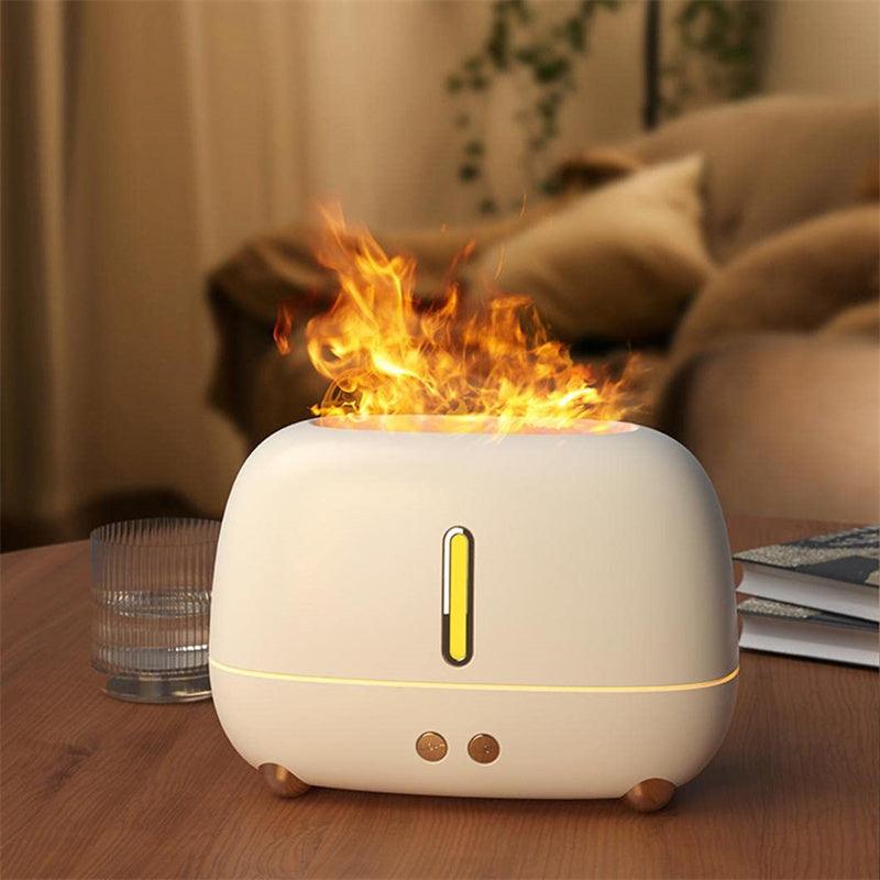 Flame Humidifier Upgraded Flame Fireplace Air Aroma USB Essential Oil Diffuser - Dreamy-Designs Store Online