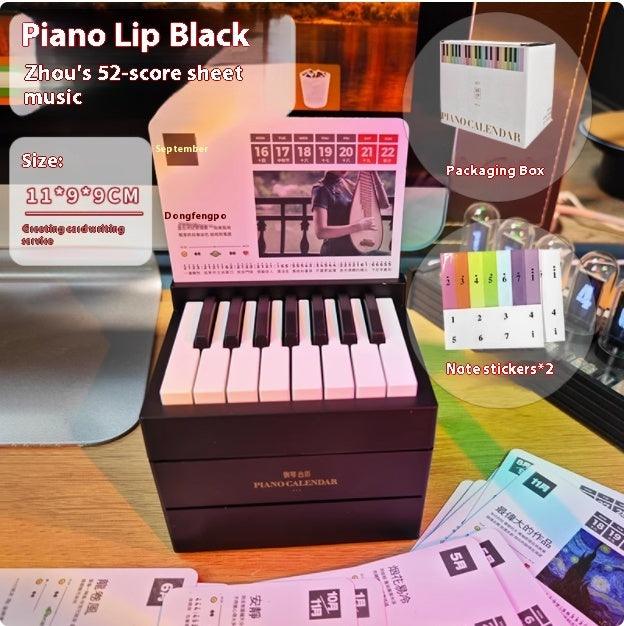 Taylor Piano Calendar 2025 Mini Piano Calendar (Desktop Ornament) / 27 Music Calendar Cards / 52 Songs / USB Rechargeable / 5 Instrument Sounds / Gifts for Music Fans - Dreamy-Designs Store Online