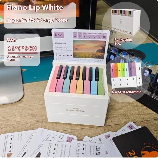 Taylor Piano Calendar 2025 Mini Piano Calendar (Desktop Ornament) / 27 Music Calendar Cards / 52 Songs / USB Rechargeable / 5 Instrument Sounds / Gifts for Music Fans - Dreamy-Designs Store Online