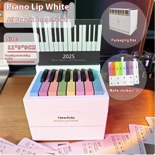 Taylor Piano Calendar 2025 Mini Piano Calendar (Desktop Ornament) / 27 Music Calendar Cards / 52 Songs / USB Rechargeable / 5 Instrument Sounds / Gifts for Music Fans - Dreamy-Designs Store Online