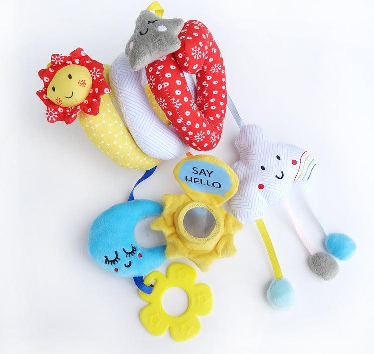 Star Moon Baby Rattle: 6-in-1 Sensory Toy for Infants - Dreamy-Designs Store Online