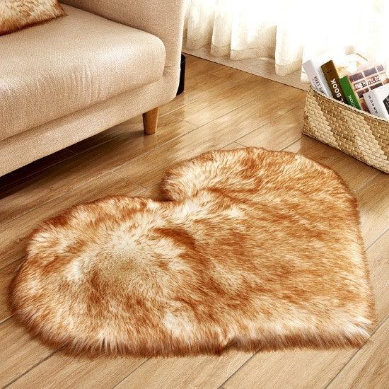 Heart-Shaped Plush Rugs: 3 Sizes for Soft Home Decor - Dreamy-Designs Store Online