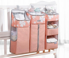 Sunveno Baby Outing Diaper Storage Bag - Bedside Hanging Basket Rack (665013cm) - Cotton & Polyester - Convenient Organizer for Parents - Dreamy-Designs Store Online