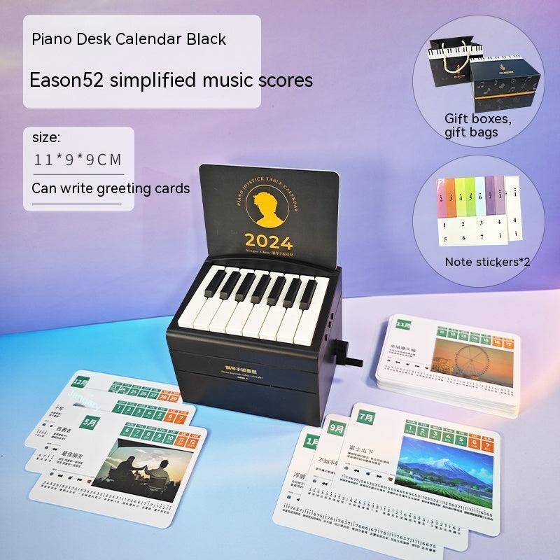 Taylor Piano Calendar 2025 Mini Piano Calendar (Desktop Ornament) / 27 Music Calendar Cards / 52 Songs / USB Rechargeable / 5 Instrument Sounds / Gifts for Music Fans - Dreamy-Designs Store Online