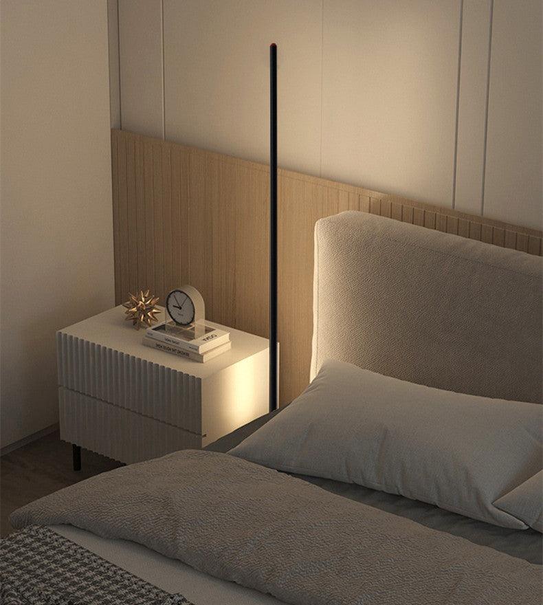 Simple LED Floor Lamp (25cm/50cm/100cm) - Modern Aluminum Alloy Vertical Light For Living Room, Bedroom, Hotel (With/Without Remote Control) - Dreamy-Designs Store Online